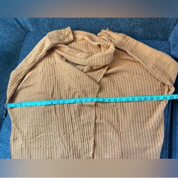 NWT Free People Juicy Long Sleeve Waffle Knit Top in Canyon Moon Color - Picture 3 of 5